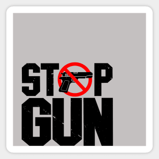 Stop Gun Violence Gun Safety Vintage Retro Awareness Slogan Sticker